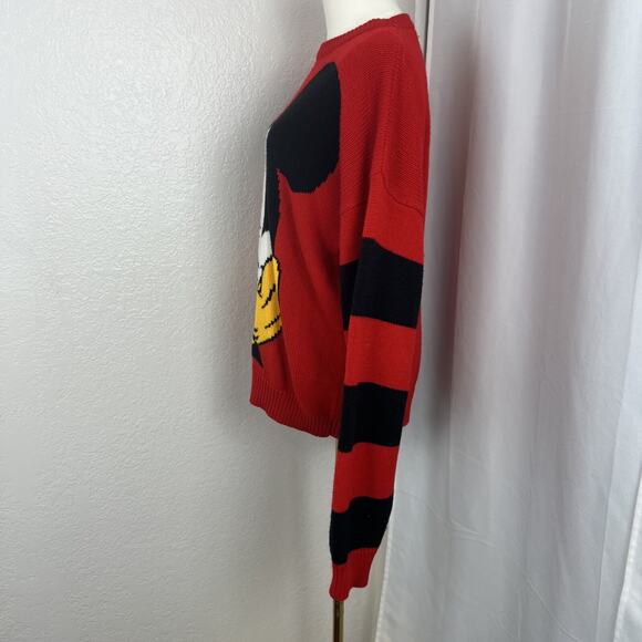 VTG Mickey & Co Sweater Adult Large Red Knit Mickey Mouse 90s Disneycore Retro - Picture 5 of 11